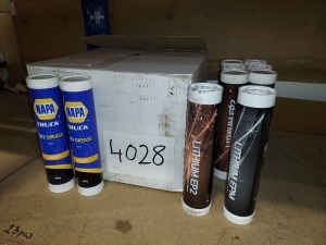 42 X PIECE MIXED LOT TO INCLUDE - 36X BRAND NEW NAPA EP2 GREASE 400G TUBS - 4X LITHIUM EP2 GREASE - 4X LITHIUM EPM GREASE