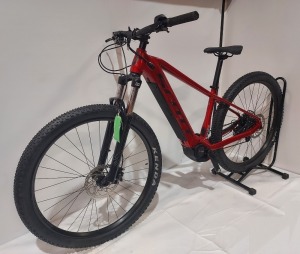 SCOTT ASPECT ERIDE 920 BIKE RED MODEL : 286523 . FRAME SIZE: S FEATURES PROVEN ELECTRIC ASSIST TECHNOLOGY IN A COMFORTABLE OFFROAD PACKAGE. WITH AN INTEGRATED BATTERY, AND POWERED BY A 625WH BOSCH DRIVE SYSTEM, THE ASPECT ERIDE WILL GIVE YOU HOURS OF TR