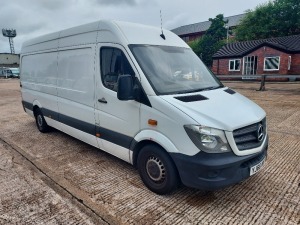 WHITE MERCEDES-BENZ SPRINTER 311 Cdi PANEL VAN REGISTRATION - YJ66WNF, YEAR OF MANUFACTURE - 2016, 132,853MILES, REVERSING CAMERA , 1 KEY , NO V5, MOT UNTIL 18/7/24