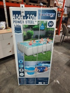 1 X BRAND NEW BESTWAY POWER STEEL 4.04M X 2.1M X 1M SWIMMING POOL - 6478 LITRES