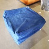 1 X CONVERTIBLE FOOTSTOOL SINGLE BED IN BLUE - 75 CM X 75CM X 46CM - 2