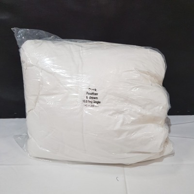 7 X BRAND NEW DUCK FEATHER & DOWN DUVET 10.5 TOG SINGLE SIZE 140 X 200 CM IN ONE LARGE BAG