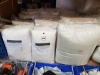 26 X BRAND NEW MIXED BEDDING LOT 24 MUSBURY FABRICS QUILTED MATTRESS PROTECTORS EXTRA DEEP SKIRT FOR DEEP MATTRESSES - MIXED SIZES INCLUDING SUPERKING / KING - 2 LUXURY MICROFIBRE BED TOPPERS SIZE 150 CM X 200CM ON HALF A BAY