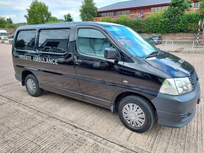 BLACK TOYOTA HIACE 280 D-4D 95 SWB DIESEL PANEL VAN 2494CC FIRST REGISTERED 2/10/2007 REG: BN57ZBT MILEAGE: 103329 1 KEY NO V5 MOT UNTIL 29/11/24