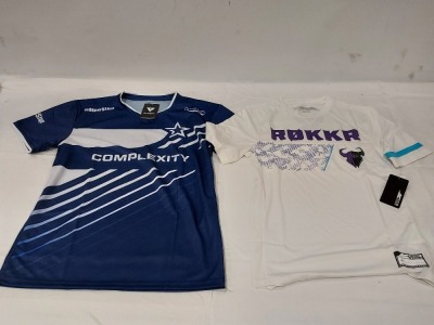 30 X BRAND NEW MIXED CLOTHING LOT CONTAINING COMPLEXITY - PRO JERSEY 2020IN SIZE MEDIUM - ACTIVISION CDL SS HOME JERSEY IN SIZE MEDIUM IN ONE TRAY - TRAY NOT INCLUDED