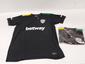 22 X BRAND NEW MIBRPRO JERSEYS IN BLACK SIZE 2XL