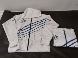 20 X BRAND NEW COMPLEXITY WHITE ZIP UP HOODIES SIZE SMALL