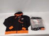 10 X BRAND NEW VIRTUS PRO PLAYER ZIPPER HOODIES IN BLACK/ORANGE SIZE XXL