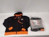 10 X BRAND NEW VIRTUS PRO PLAYER ZIPPER HOODIES IN BLACK/ORANGE SIZE XXL