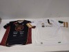 40 X BRAND NEW MIXED JERSEY LOT TO INCLUDE RECIPROCITY PRO JERSEYS IN BLACK - VEIKKAUS JERSEYS - KAPPA MAD LIONS PRO JERSEY IN WHITE - IN VARIOUS SIZES