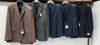 10 PIECE BRAND NEW MIXED SUIT JACKET LOT CONTAINING KENETH COLE JACKET IN NAVY 30S £230, PIERRE CARDIN JACKET IN GREY 40L £63, RICHARD JAMES JACKET IN NAVY 42R £240, ETC