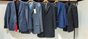 10 PIECE BRAND NEW MIXED SUIT JACKET LOT CONTAINING SCOPES JACKETS IN NAVY 38S £100 - HUGO BOSS JACKET IN BLACK 46R £550 - COMO JACKET IN BLACK 36R £230 - ETC