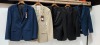 10 PIECE BRAND NEW MIXED SUIT JACKET LOT CONTAINING SCOPES MILAN BLUE JACKET 34R £100 - TURNER AND SANDERSON JACKET IN DARK BLUE 38R £180 - KENNETH COLE DUSK JACKET £180 ETC