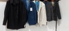 10 PIECE BRAND NEW MIXED SUIT JACKET LOT CONTAINING COLE HAAN JACKET IN BLACK SIZE S - £40 - CALVIN KLEIN JACKET IN GREY SIZE M - £250 - HUGO JAMES IN BEIGE 58R £150 ETC