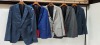 10 PIECE BRAND NEW MIXED SUIT JACKET LOT CONTAINING HUGO BOSS JACKET GELVIN JACKET IN BLUE 54R £555 - HUGO BOSS IN CHARCOAL 44R £580 - HUGO BOSS IN BLUE 42R £645 ETC