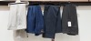 10 PIECE MIXED PANTS LOT TO INCLUDE DURESTA IN NAVY 30R £44 - SIMON CARTER IN BLUE 34R £100 - BEN SHERMAN IN GREY 30R £95 ETC