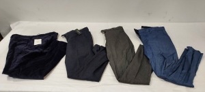 10 PIECE MIXED PANTS LOT TO INCLUDE KENNETH COLE IN BLACK 30R £100 - KENNETH COLE IN BLUE 32R £120 - TIGER OF SWEDEN IN IN BLUE 50R ETC