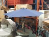 1 X BRAND NEW CLIPOP NAVY BLUE PATIO UMBRELLA - WITH OPENING MECHANISM HEIGHT 230 CM OPENED DIAMETER - 260 CM