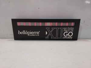 82 X BRAND NEW BELLAPIERRE COSMETICS XII EYE SHADOW PALETTE GO SMOKEY - MADE WITH 100 % PURE MINERALS - IN 1 BOX