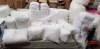 LARGE AMOUNT OF BRAND NEW BEDDING LOT CONTAINING ISLAND DUVET 10.5 TOG - GOOSE FEATHER & DOWN DOUBLE DUVET SIZE 200CM X 200CM TOG 13.5 - SUPERKING DUVET 15 TOG 260CM X 220CM - MUSBURY FABRICS QUILTED PILLOWCASES VARIOUS CUSHIONS ON A FULL BAY