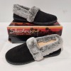 6 X BRAND NEW SKECHERS COSY CAMP FIRE TEAM TOASTIE WOMENS SLIP ON SHOES IN BLACK SIZE 4 £39.99 PP