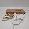 9 X BRAND NEW HAVAIANAS H BRASIL FLIP FLOPS IN WHITE SIZE UK 10-11-12-13 £22.99 PP