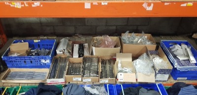 200 + BRAND NEW UPVC HARDWARE TO INCUDE DOOR HANDLES , LETTERBOXES , WINDOW HINGES , ETC IN 10 BOXES/ TRAYS - TRAYS NOT INCLUDED