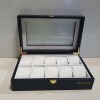 36 X BRAND NEW HOWICK 10 SLOT WATCH BOX - EACH BOX DIMENSIONS L34CM X W21CM X H10CM