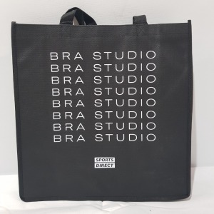 900 X BRAND NEW REUSABLE TOTE BAG SPORTS DIRECT BRA STUDIO BNS IN 9 BOXES SIZE 37CM X 37CM X 10CM DEPTH