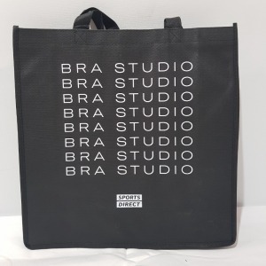 900 X BRAND NEW REUSABLE TOTE BAG SPORTS DIRECT BRA STUDIO BNS IN 9 BOXES SIZE 37CM X 37CM X 10CM DEPTH