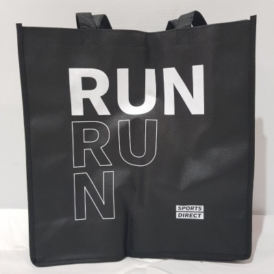 900 X BRAND NEW REUSABLE TOTE BAG SPORTS DIRECT RUNNING BNS IN 9 BOXES SIZE 37CM X 37CM X 10CM DEPTH