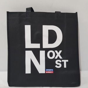 900 X BRAND NEW REUSABLE TOTE BAGS SPORTS DIRECT LONDON SIZE 37CM X 37XM X 10CM DEPTH IN 9 BOXES