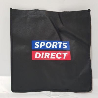 900 X BRAND NEW REUSABLE TOTE BAG SPORTS DIRECT GENERIC 37CM X 37CM X 10CM DEPTH IN 9 BOXES