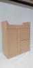 5 X BRAND NEW 2DR DWR BASE UNIT 750 IN LIGHT OAK SERIAL NUMBER 29433/280 SIZE 82CM X 30CM X 70CM IN 5 BOXES ON ONE PALLET