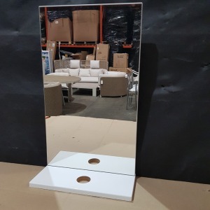 10 X BRAND NEW MIRROR UNIT 450 IN WHITE SERIAL NUMBER 29440/000- 70CM X 40CM X 20CM ON ONE PALLET