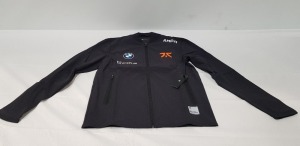 12 X BRAND NEW FNATIC PRO JACKET 2021 IN BLACK WITH BRANDED SPONSORS AND BMW LOGO - ALL IN SIZE SMALL - IN ONE TRAY - TRAY NOT INCLUDED