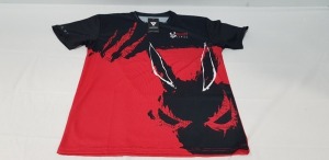 18 X BRAND NEW MISFITS - PRO JERSEY 2020 IN RED AND BLACK ALL IN SIZE LARGE - IN ONE TRAY - TRAY NOT INCLUDED