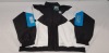 17 X BRAND NEW PUMA CLOUD 9 JACKETS IN BLACK/WHITE/BLUE ALL IN SIZE MEDIUM - IN ONE TRAY - TRAY NOT INCLUDED