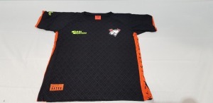 20 X BRAND NEW VP PLAYER PREMIUM JERSEY 2019 IN BLACK/ORANGE ALL IN SIZE SMALL - IN ONE TRAY - TRAY NOT INCLUDED