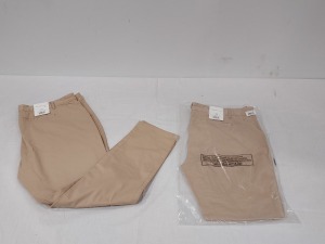 30 X BRAND NEW AEROPOSTALE WOMENS CHINO TROUSERS IN BEIGE IN SIZE 34R - IN ONE BOX