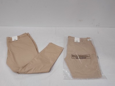 30 X BRAND NEW AEROPOSTALE WOMENS CHINO TROUSERS IN BEIGE IN SIZE 32R - IN ONE BOX