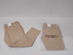 30 X BRAND NEW AEROPOSTALE WOMENS CHINO TROUSERS IN BEIGE IN SIZE 32R - IN ONE BOX