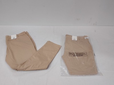 24 X BRAND NEW AEROPOSTALE WOMENS CHINO TROUSERS IN BEIGE IN SIZE 30R - IN ONE BOX