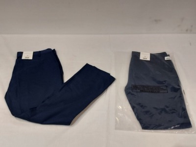 32 X BRAND NEW AEROPOSTALE WOMENS CHINO TROUSERS IN NAVY IN SIZE 32R - IN ONE BOX