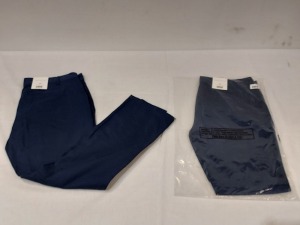 32 X BRAND NEW AEROPOSTALE WOMENS CHINO TROUSERS IN NAVY IN SIZE 32R - IN ONE BOX