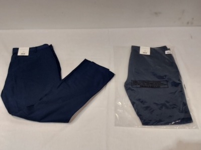 32 X BRAND NEW AEROPOSTALE WOMENS CHINO TROUSERS IN NAVY IN SIZE 32R - IN ONE BOX