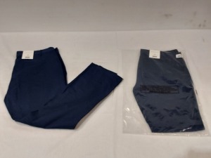 32 X BRAND NEW AEROPOSTALE WOMENS CHINO TROUSERS IN NAVY IN SIZE 32R - IN ONE BOX