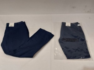 32 X BRAND NEW AEROPOSTALE WOMENS CHINO TROUSERS IN NAVY IN SIZE 32R - IN ONE BOX