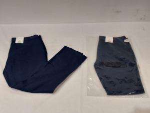 32 X BRAND NEW AEROPOSTALE WOMENS CHINO TROUSERS IN NAVY IN SIZE 32R - IN ONE BOX