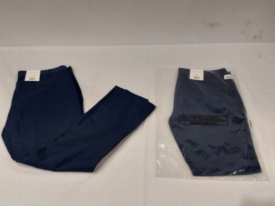 32 X BRAND NEW AEROPOSTALE WOMENS CHINO TROUSERS IN NAVY IN SIZE 30R - IN ONE BOX